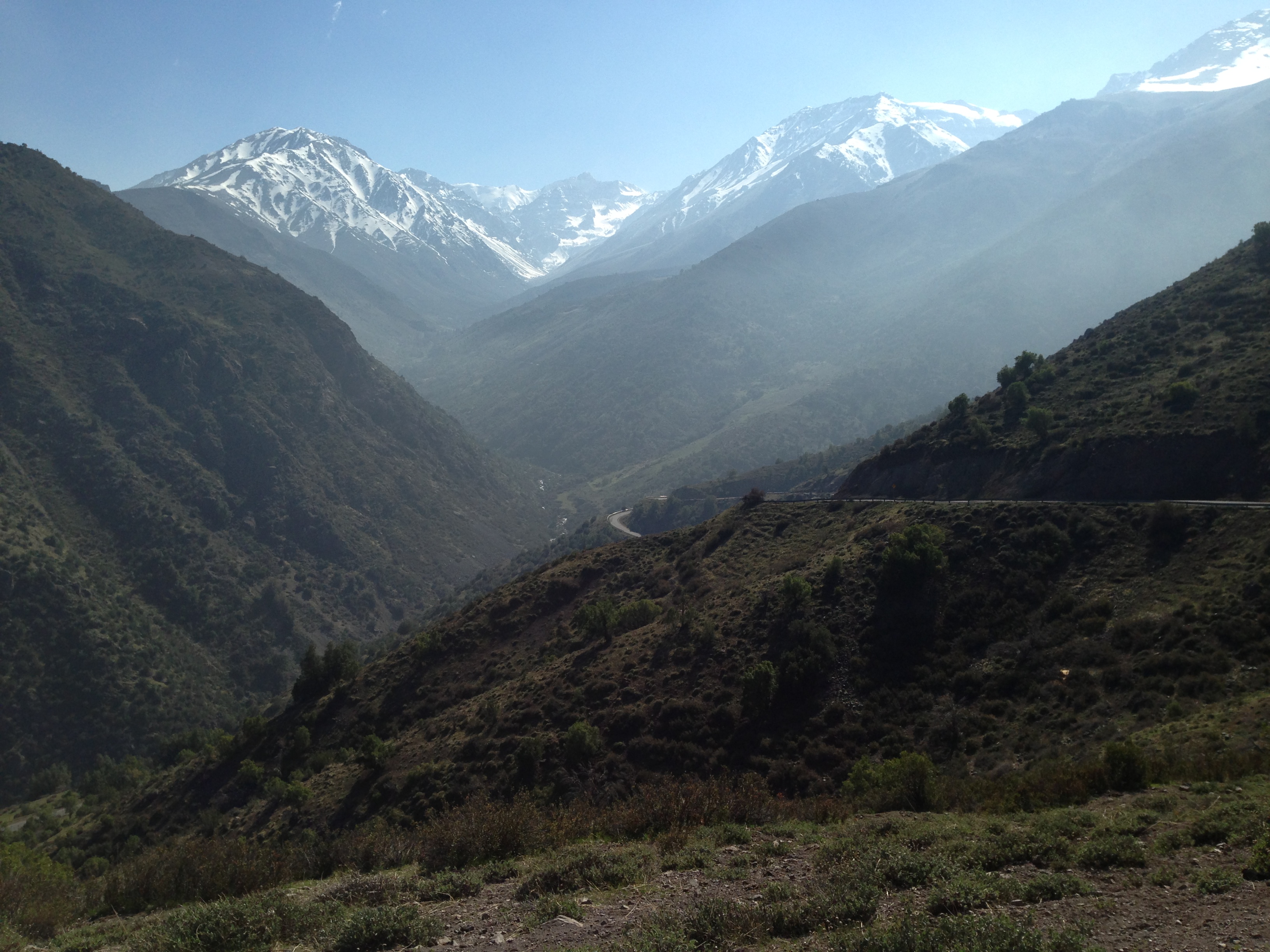 inicio da subida da cordilheira dos andes